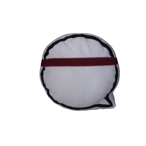 Statement Quote Emoji White Pillow with Red Glasses Accent Throw Round Pillow - Picture 2 of 6